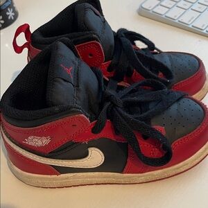 Kids Black and Red Sneakers